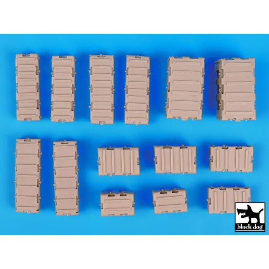 Black Dog T35067 1/35 Universal modern plastic boxes accessories set