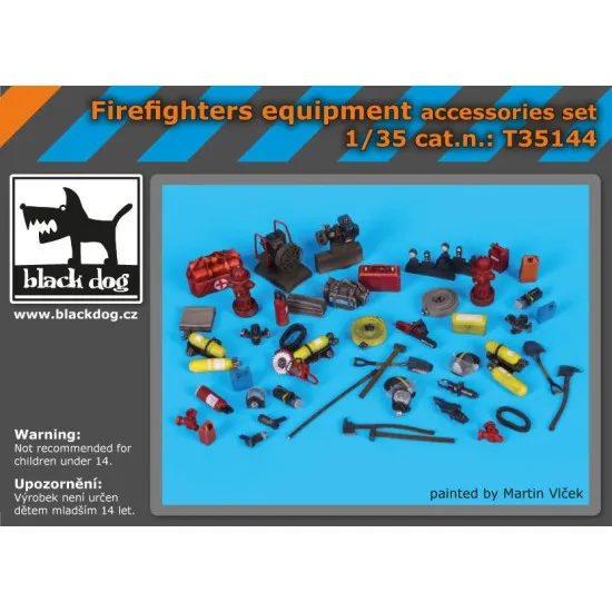 Black Dog T35144 1/35 Firefighters equipment accessories set