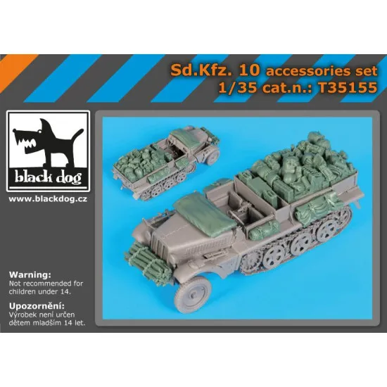 Black Dog T35155 1/35 Sd.Kfz 10 accessories set for Dragon
