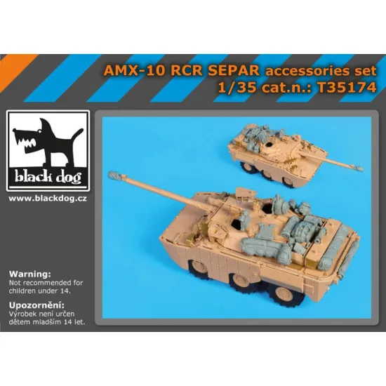 Black Dog T35174 1/35 AMX 10RCR Separ accessories set for Tiger-Model