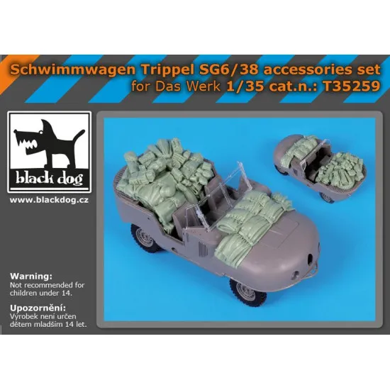 Black Dog T35259 1/35 Schwimmwagen Trippel SG 6/38 accessories set for Das Werk