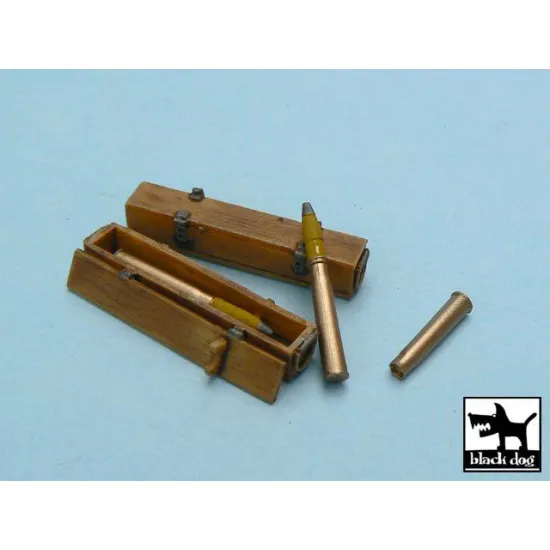 Black Dog T48012 1/48 Tiger l ammo boxes 10 boxes + ammo