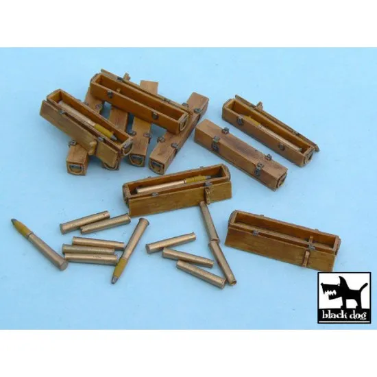 Black Dog T48012 1/48 Tiger l ammo boxes 10 boxes + ammo