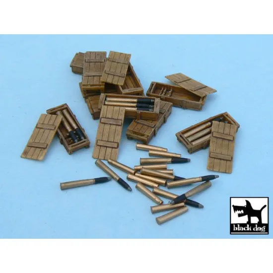 Black Dog T48014 1/48 King Tiger ammo boxes 10 boxes + ammo
