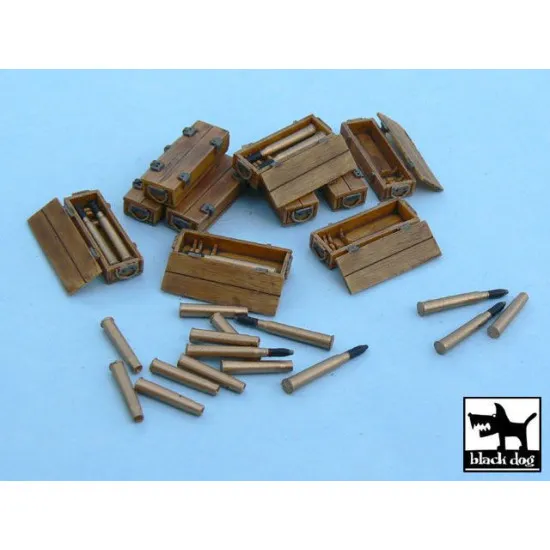 Black Dog T48015 1/48 Panther ammo boxes 10 boxes + ammo