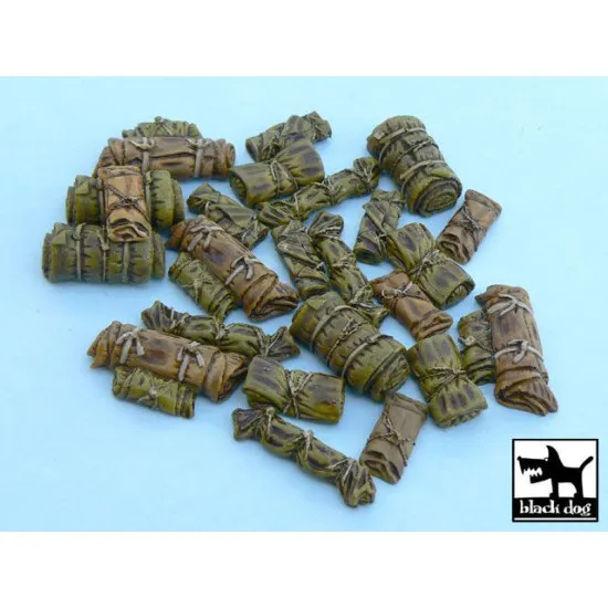 Black Dog T48019 1/48 Tentage + bedrolls #2 accessories set 24 resin parts