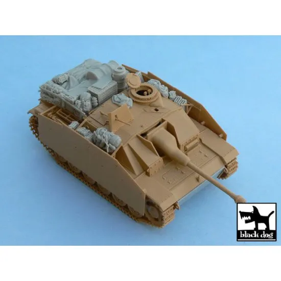 Black Dog T48023 1/48 Sturmgeschütz III Ausf.G accessories Tamiya 32525 13 parts