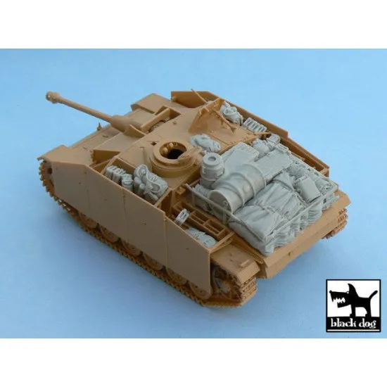 Black Dog T48023 1/48 Sturmgeschütz III Ausf.G accessories Tamiya 32525 13 parts