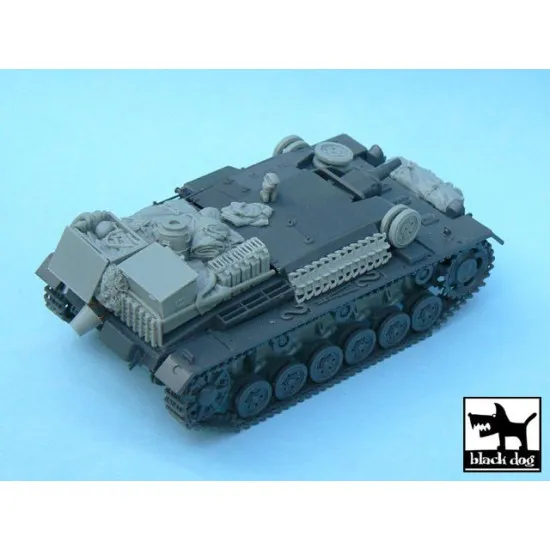 Black Dog T48030 1/48 Sturmgeschütz III Ausf.B accessories Tamiya 32507 19 parts
