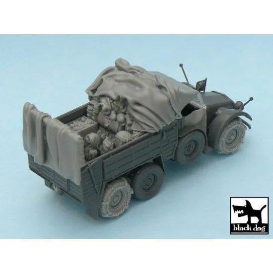 Black Dog T48039 1/48 Krupp Protze accessories set for Tamiya 32534, 19 resin parts Black Dog T48039 1/48 Krupp Protze accessories set for Tamiya 32534, 19 resin parts