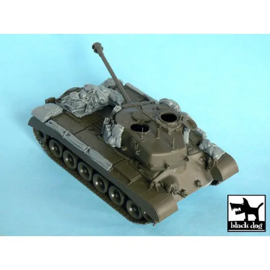 Black Dog T48044 1/48 M26 Pershing accessories set Tamiya 32537, 17 resin parts