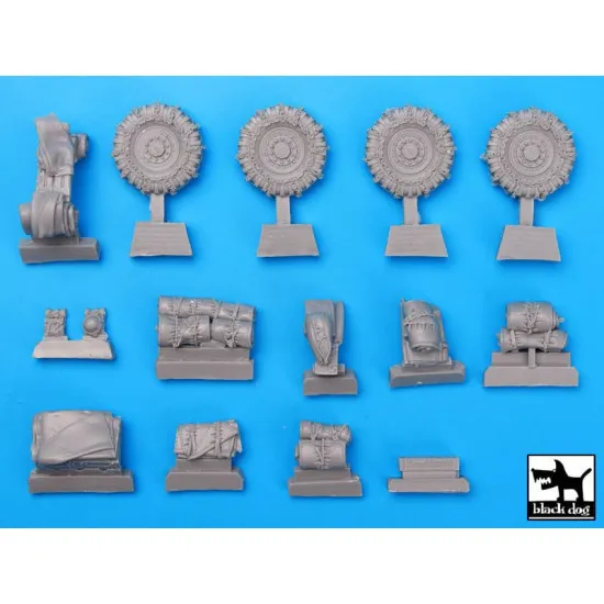 Black Dog T48060 1/48 British Staghound Mk III accessories set for Bronco models