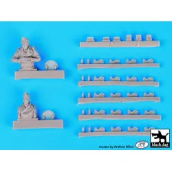 Black Dog T48061 1/48 Jagd Tiger tank crew plus detail set for Tamiya