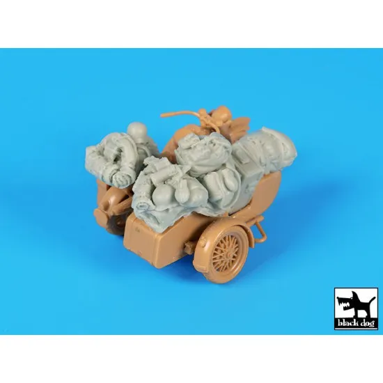 Black Dog T48070 1/48 German motorcycle + sidecar for Tamiya