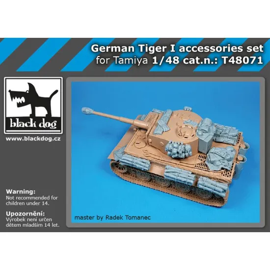 Black Dog T48071 1/48 German Tiger I accessories set for Tamiya