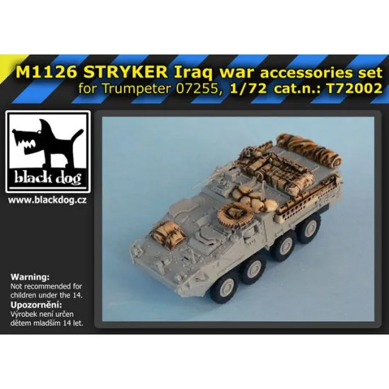 Black Dog T72002 1/72 M1126 STRYKER Iraq War for Trumpeter 07255, 7 resin parts