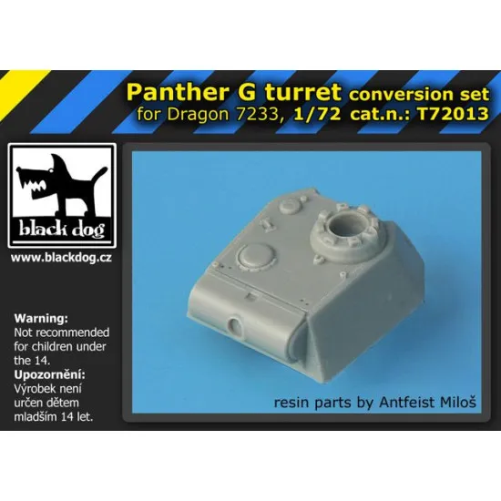 Black Dog T72013 1/72 Panther G turret conversion set for Dragon 7233