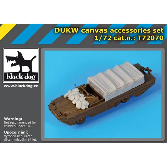 Black Dog T72070 1/72 DUKW canvas accessories set for Italeri