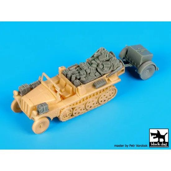 Black Dog T72080 1/72 Sd.Kfz 10 with Sd.Ah.32 accessories set for MK 72