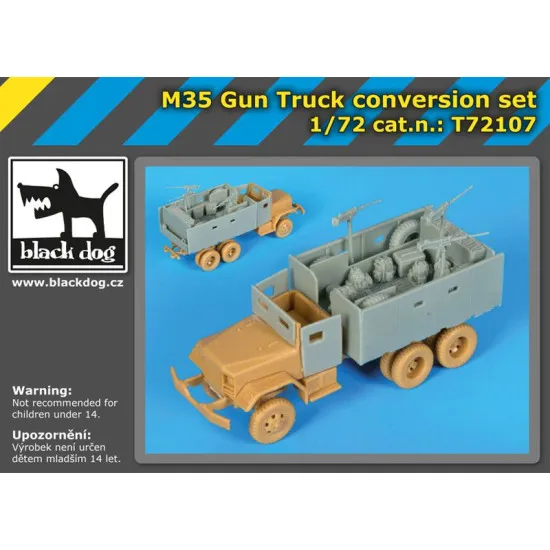 Black Dog T72107 1/72 M 35 Gun truck conversion set for Academy