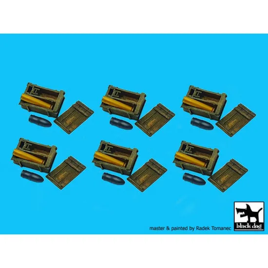 Black Dog T72125 1/72 Soviet ammo boxes with 122 mm ammunition