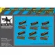 Black Dog T72133 1/72 SU-100 ammo boxes with 100mm ammunition