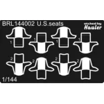 Brengun BRL144002 1/144 US seats PE seats for aircrafts