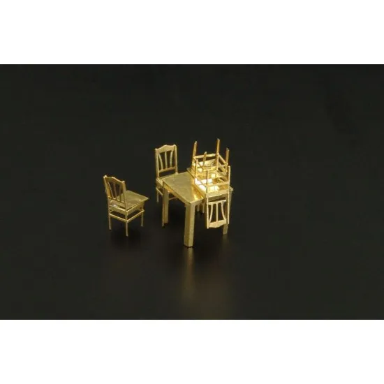 Brengun BRL144028 1/144 Table and chairs PE set of table and chairs