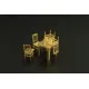 Brengun BRL144028 1/144 Table and chairs PE set of table and chairs