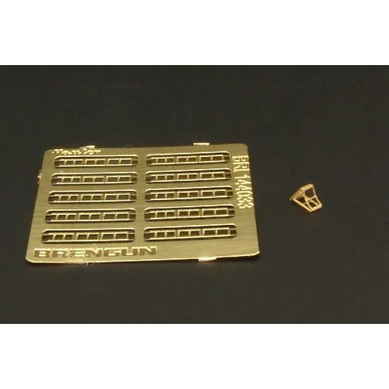 Brengun BRL144033 1/144 Luftwaffe wheel chocks (10pcs) PE kit