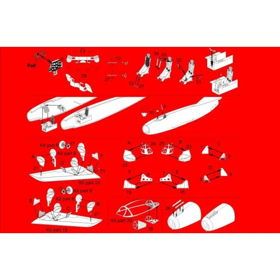 Brengun BRL144083 1/144 Mig-15 (Attack) PE parts for Attack kit