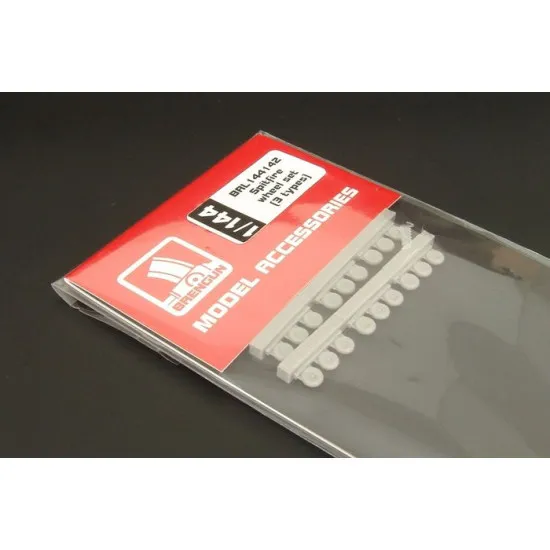 Brengun BRL144142 1/144 Spitfire wheels set of tires and spokes resin 3 types