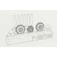 Brengun BRL144146 1/144 P-38 Wheels -proppelers (Fujimi kit) resin set