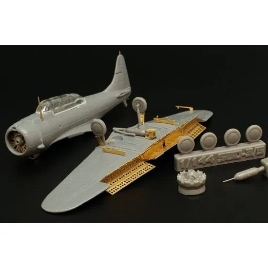 Brengun BRL144166 1/144 SBD-3 Dauntless Exterior PE and resin set for Brengun