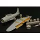Brengun BRL144166 1/144 SBD-3 Dauntless Exterior PE and resin set for Brengun