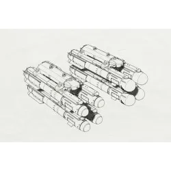 Brengun BRL32037 1/32 AGM-114 Hellfire resin kit US air-to-ground rockets 8pcs