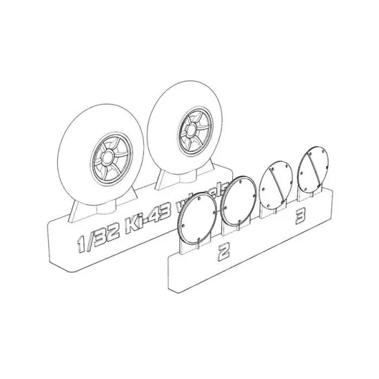 Brengun BRL32041 1/32 Ki-43 Hayabusa Wheels Resin casted wheels