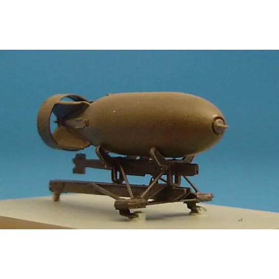 Brengun BRL48003 1/48 British 500lb bomb with bomb rack accessories