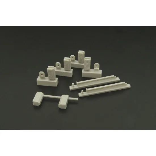 Brengun BRL48063 1/48 US Navy wheel chocks resin set of modern US wheels choks