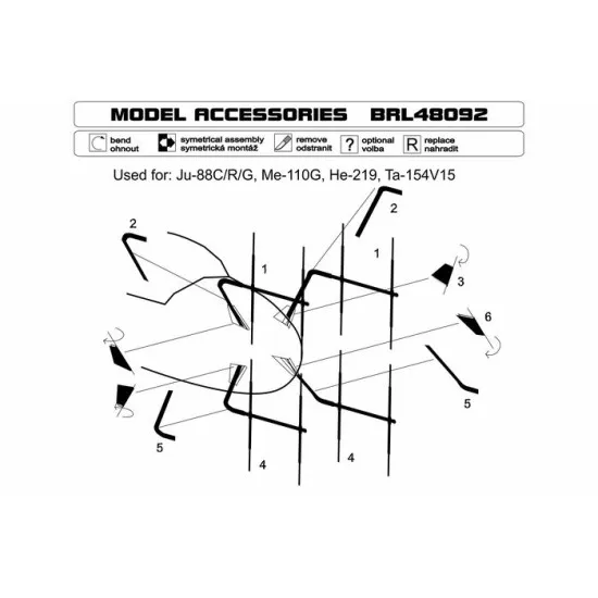 Brengun BRL48092 1/48 Fug-220 Lichtenstein SN2 german night fighters antena PE