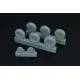 Brengun BRL48096 1/48 Spitfire 3 spoke wheels set (3 types of tires) resin set