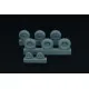 Brengun BRL48097 1/48 Spitfire 4 spoke wheels set (3 types of tires) resin set