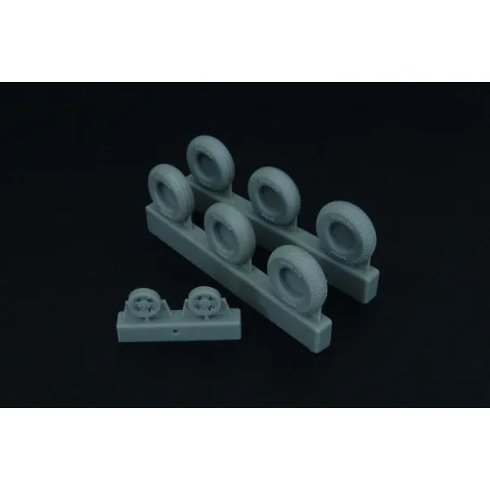 Brengun BRL48097 1/48 Spitfire 4 spoke wheels set (3 types of tires) resin set