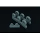 Brengun BRL48097 1/48 Spitfire 4 spoke wheels set (3 types of tires) resin set