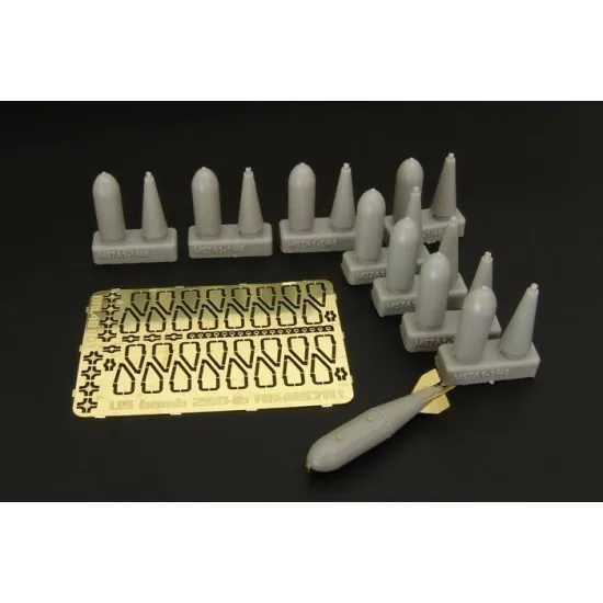 Brengun BRL48101 1/48 US bomb 250-lb AN-M57A1 resin set of U.S. bombs (8pcs)
