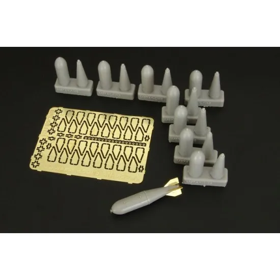 Brengun BRL48101 1/48 US bomb 250-lb AN-M57A1 resin set of U.S. bombs (8pcs)