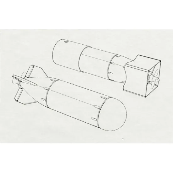 Brengun BRL48107 1/48 Mk24 Mine Fido“ torpedo resin set of U.S. torpedo