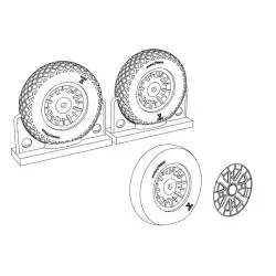 Brengun BRL48113 1/48 F4U Corsair Diamond Thread Wheels set resin