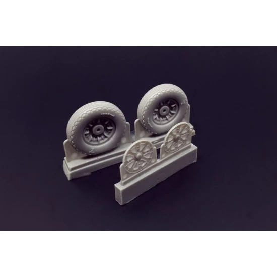 Brengun BRL48116 1/48 F4U Corsair Ribbed-Diamond Thread Wheels set resin