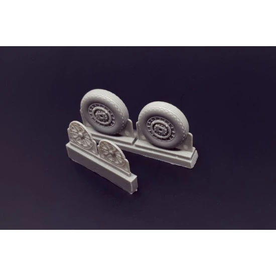 Brengun BRL48116 1/48 F4U Corsair Ribbed-Diamond Thread Wheels set resin